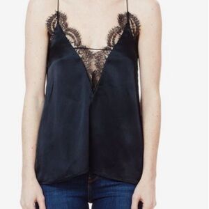 Cami NYC Channing Black Lace Trim Cami Top
